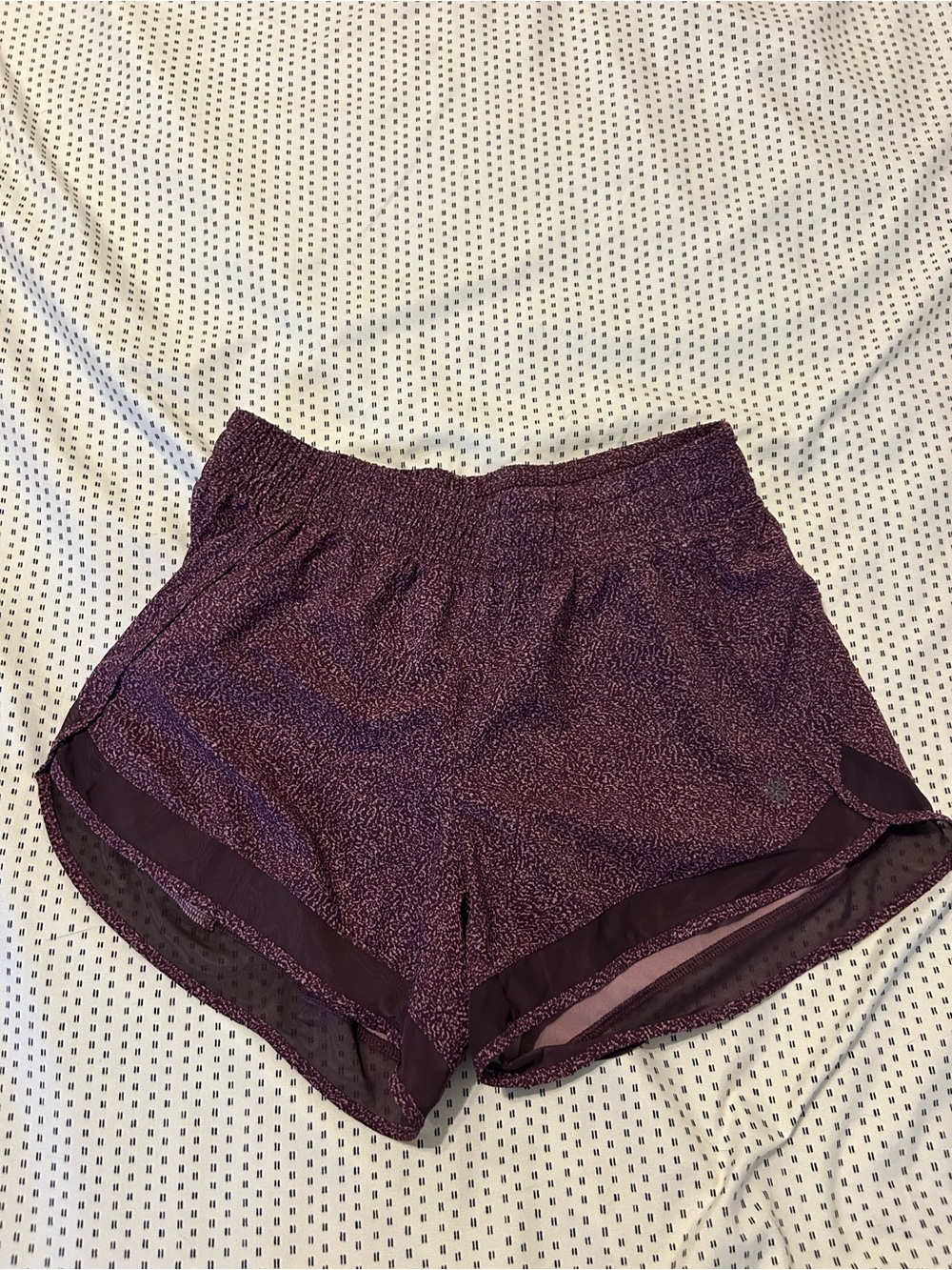 Athleta Deep Purple Speckled Athletic Shorts
